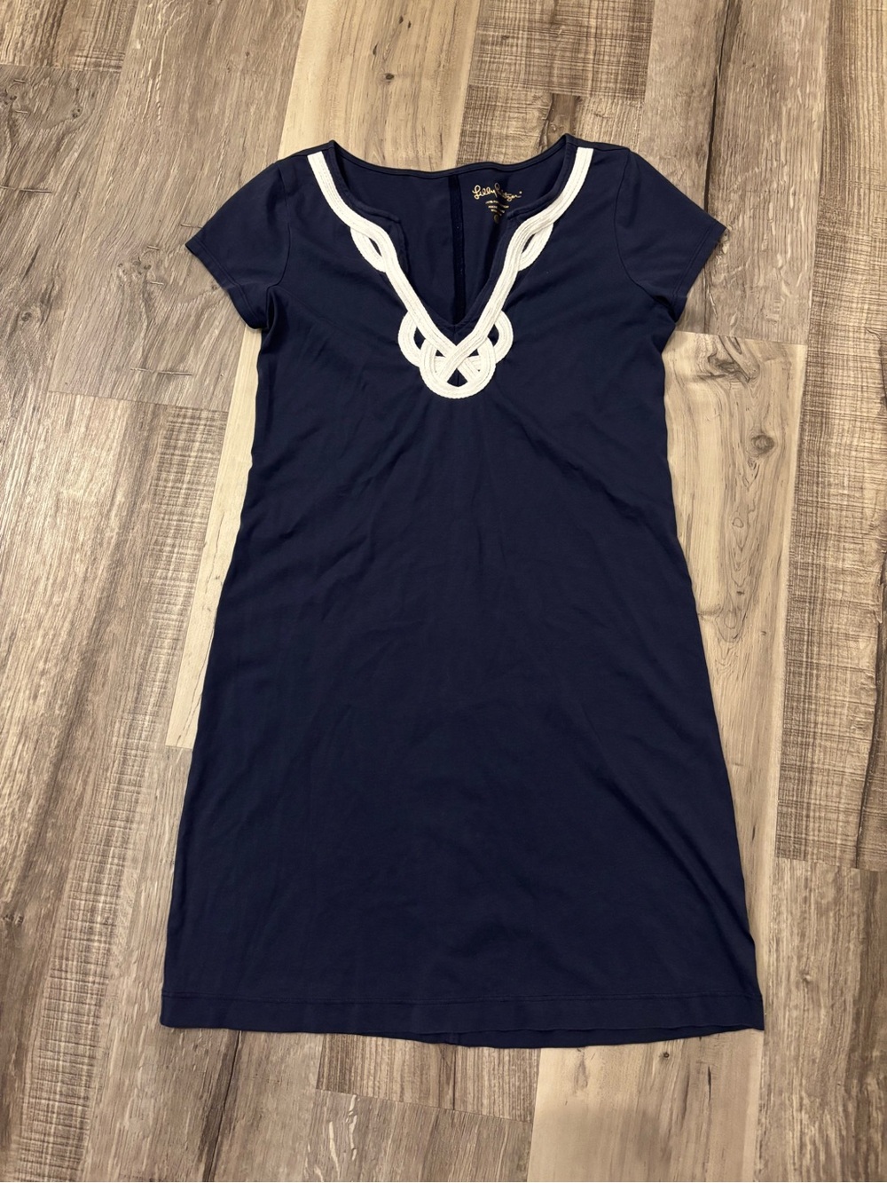 Lilly Pulitzer Navy Tunic with White Rope Detail